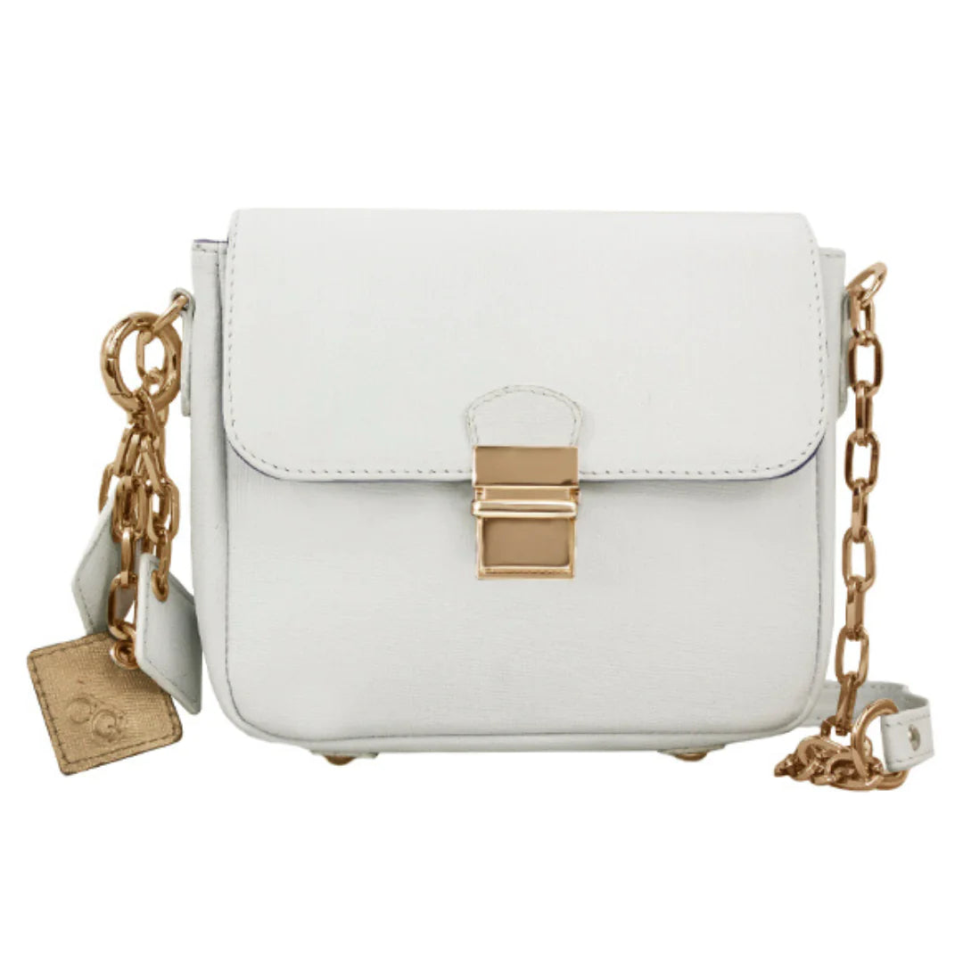 Tiny Leather Handbag -White (Option 2) WEM Support (www.WEM.support)