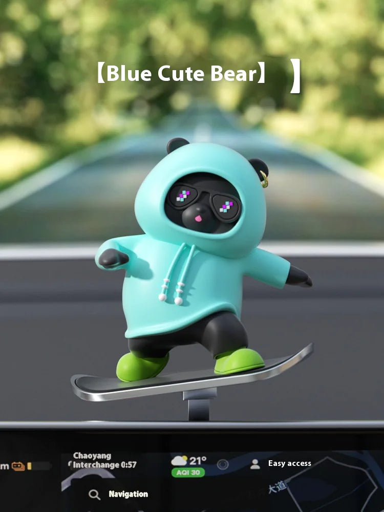 Cartoon Bear Car Skateboard WEM Support (www.WEM.support)