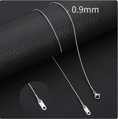 Minimalist Men's Stainless Steel Snake Chain Necklace WEM Support (www.WEM.support)