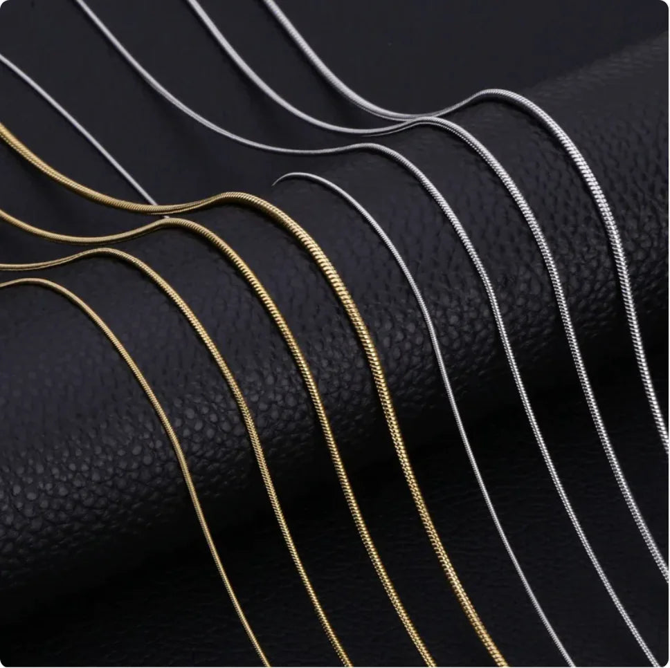 Minimalist Men's Stainless Steel Snake Chain Necklace WEM Support (www.WEM.support)