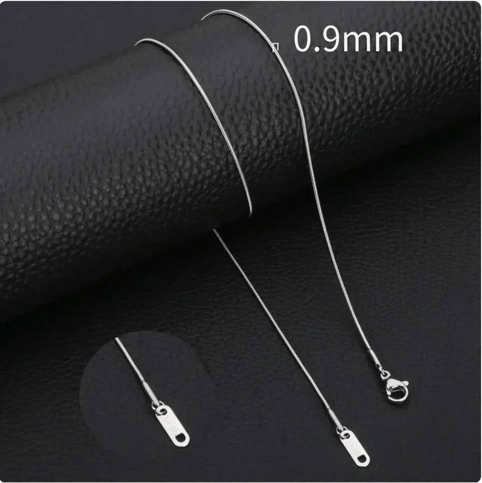 Minimalist Men's Stainless Steel Snake Chain Necklace WEM Support (www.WEM.support)