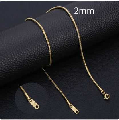 Minimalist Men's Stainless Steel Snake Chain Necklace WEM Support (www.WEM.support)