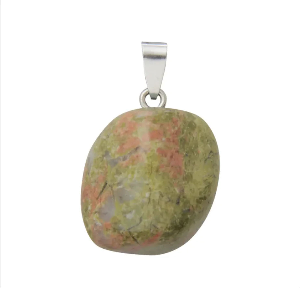 Natural Crystal Stone Pendant Necklace WEM Support (www.WEM.support)
