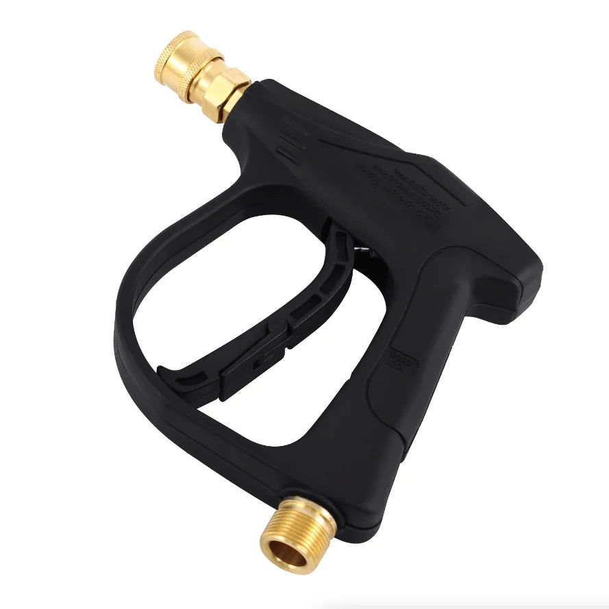 1/4" High Pressure Washer Gun 4000 PSI Car Wash Foam Spray Short Wand w/ Nozzle WEM Support (www.WEM.support)