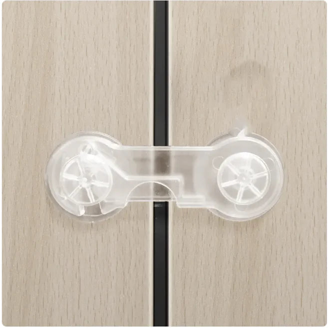 Transparent Baby Safety Lock for Cabinet Doors WEM Support (www.WEM.support)