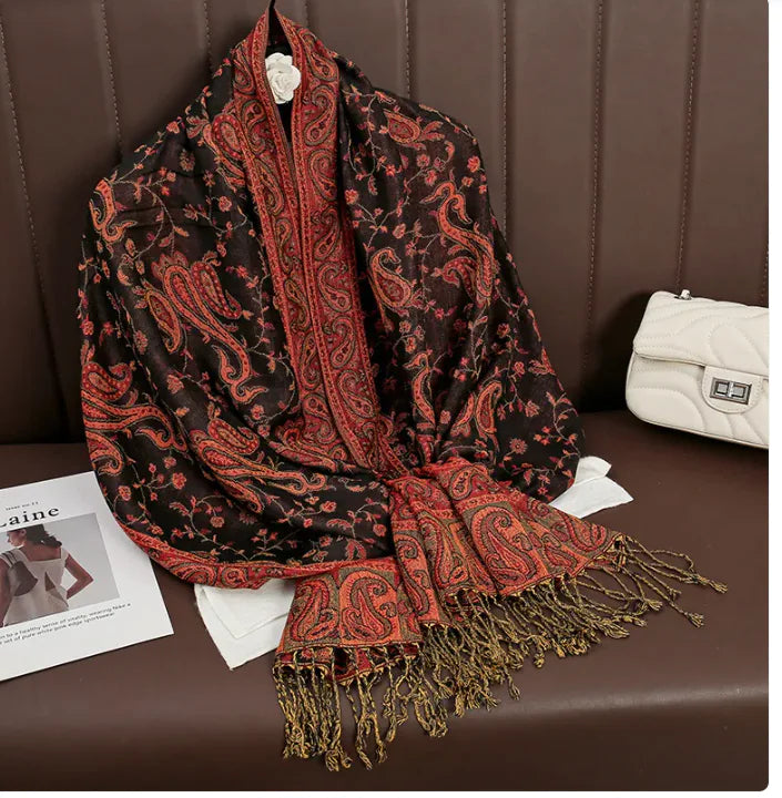 Cashmere Shawl – Women's Printed Warm Scarf WEM Support (www.WEM.support)