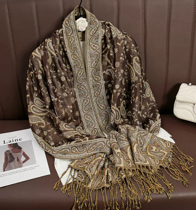 Cashmere Shawl – Women's Printed Warm Scarf WEM Support (www.WEM.support)