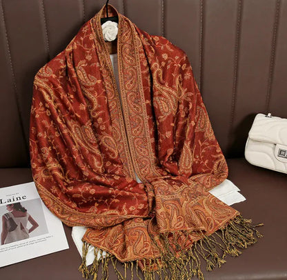 Cashmere Shawl – Women's Printed Warm Scarf WEM Support (www.WEM.support)