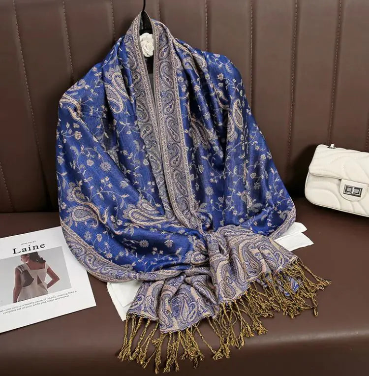 Cashmere Shawl Women's Printed Warm Scarf WEM Support (www.WEM.support)