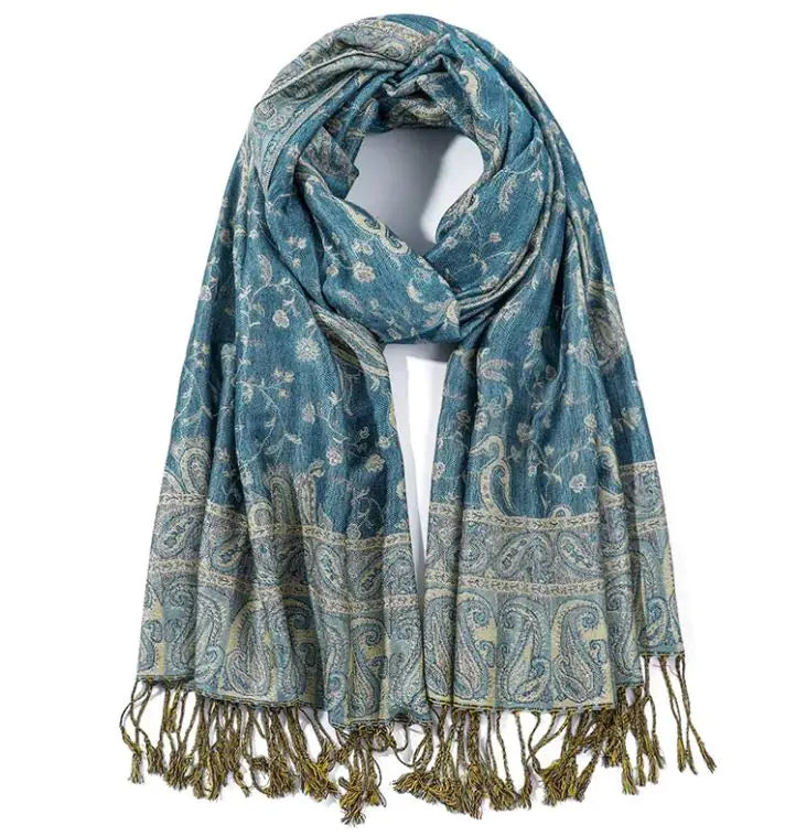 Cashmere Shawl Women's Printed Warm Scarf WEM Support (www.WEM.support)