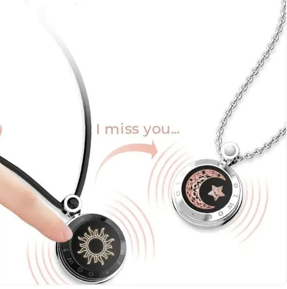 Sun And Moon Lovers Necklace WEM Support (www.WEM.support)