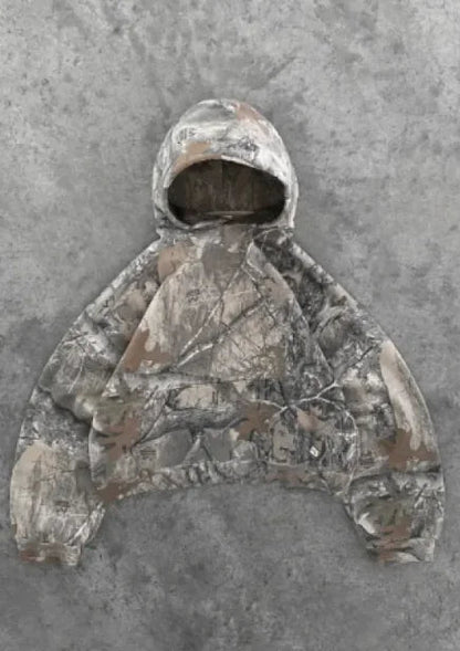 Women's Loose Tops Printed Hooded Pullover Long Sleeve Sweater WEM Support (www.WEM.support)