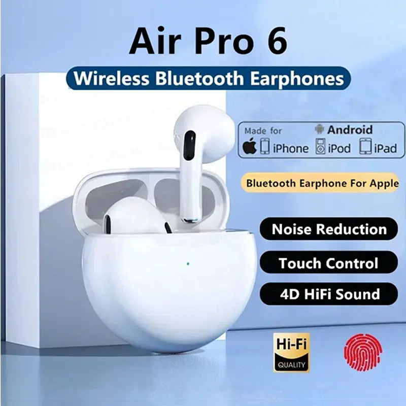 Pro 6 TWS Wireless Earphones WEM Support (www.WEM.support)