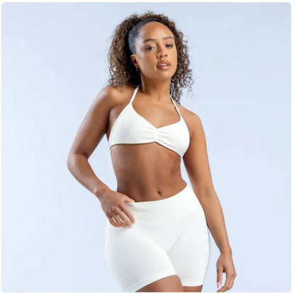 Women's Halter Back Sports Bra - Catch Cards