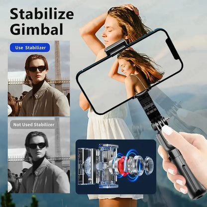 Gimbal Stabilizer Selfie Stick Tripod