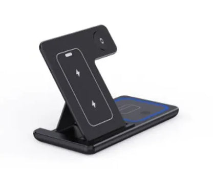 15W 3 In 1 LED Foldable Fast Wireless Charger Stand