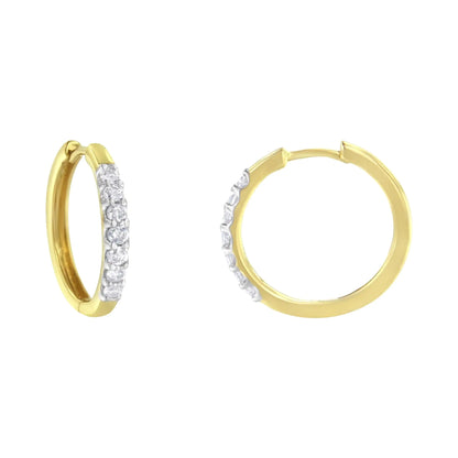 10KT Yellow Gold Diamond Hoop Earring (1/2 cttw, I-J Color, I2-I3 Clarity)