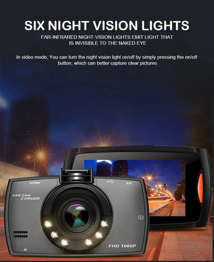 2.7'' Full HD 1080P Dash Cam Car DVR Front & Rear Camera Night Vision G-Sensor