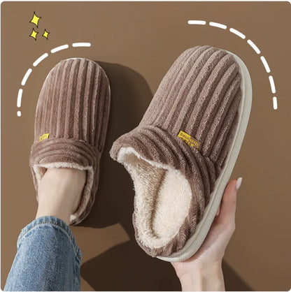 Warm Cotton Indoor Slippers - Non-Slip for Couples