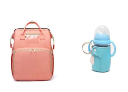 Foldable bed diaper bag