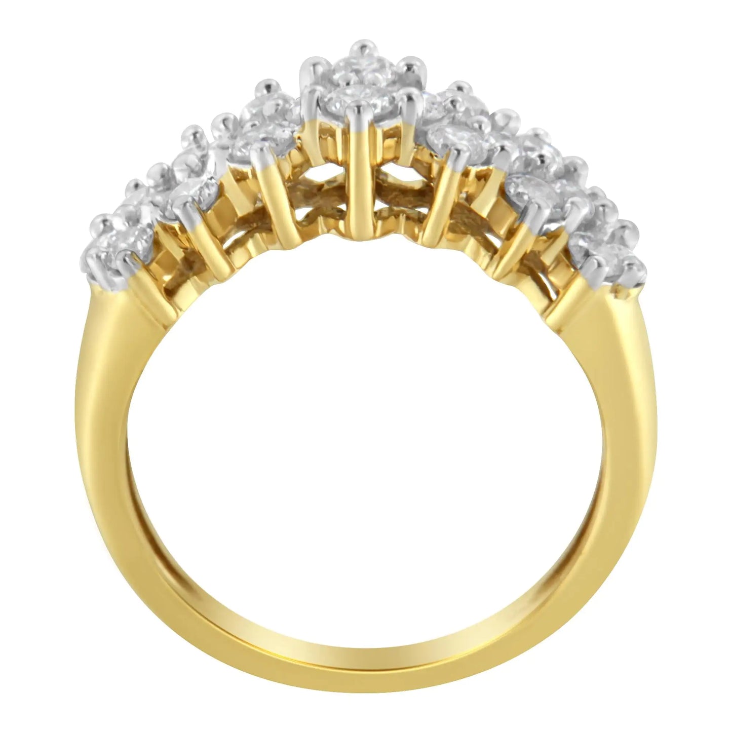 10K Yellow Gold Round Diamond Ring (1 cttw, J-K Color, I1-I2 Clarity)