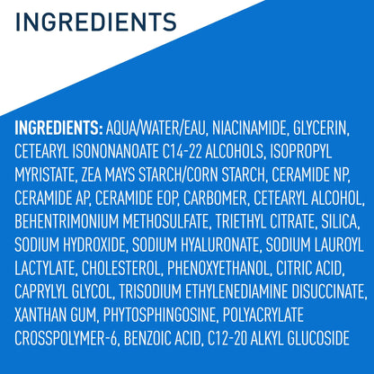 CeraVe Oil Control Moisturizing Gel-Cream | Ansiktsfuktighetskrem for fet hud | Niacinamid, hyaluronsyre og oljeabsorberende teknologi for å balansere fet hud | Ikke-komedogen, parfymefri og oljefri 