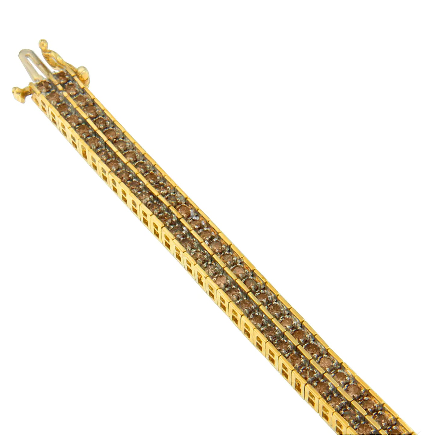 Pulsera "Layers of Love" de oro amarillo de 10 quilates con diamantes de talla redonda (5,00 cts, color KL, claridad I1-I2)