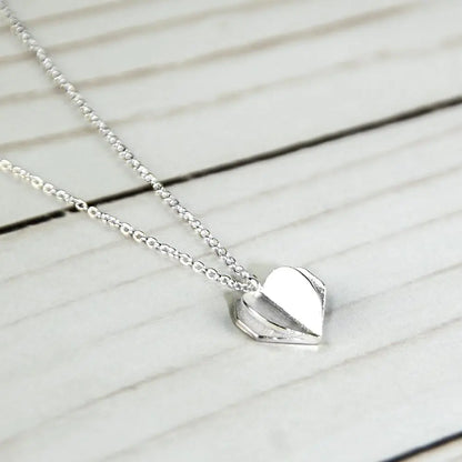 Sterling Sliver Double Heart Necklace