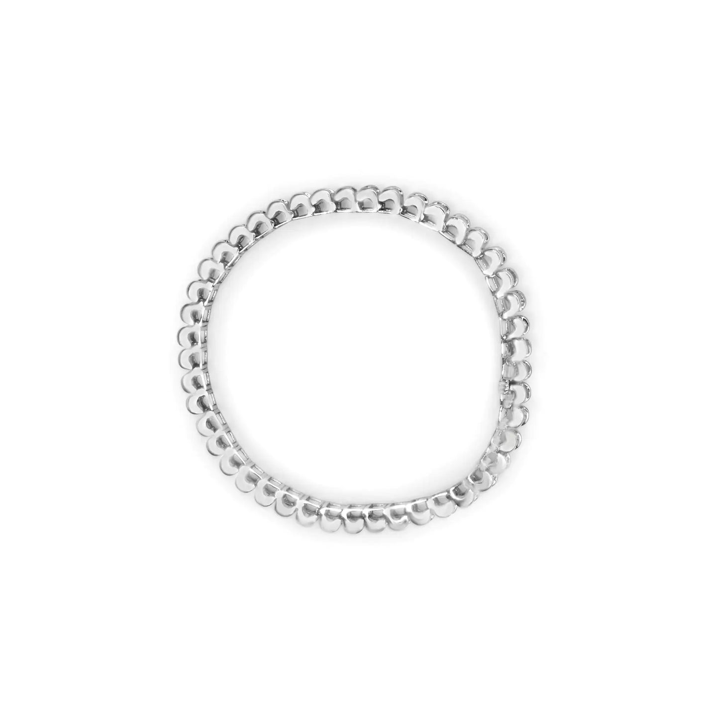 Pulsera de tenis de 18 cm con hebilla y cinturón de diamantes de talla princesa engastados invisibles en oro blanco de 14 quilates (5,00 cts) (color HI, claridad SI1-SI2)