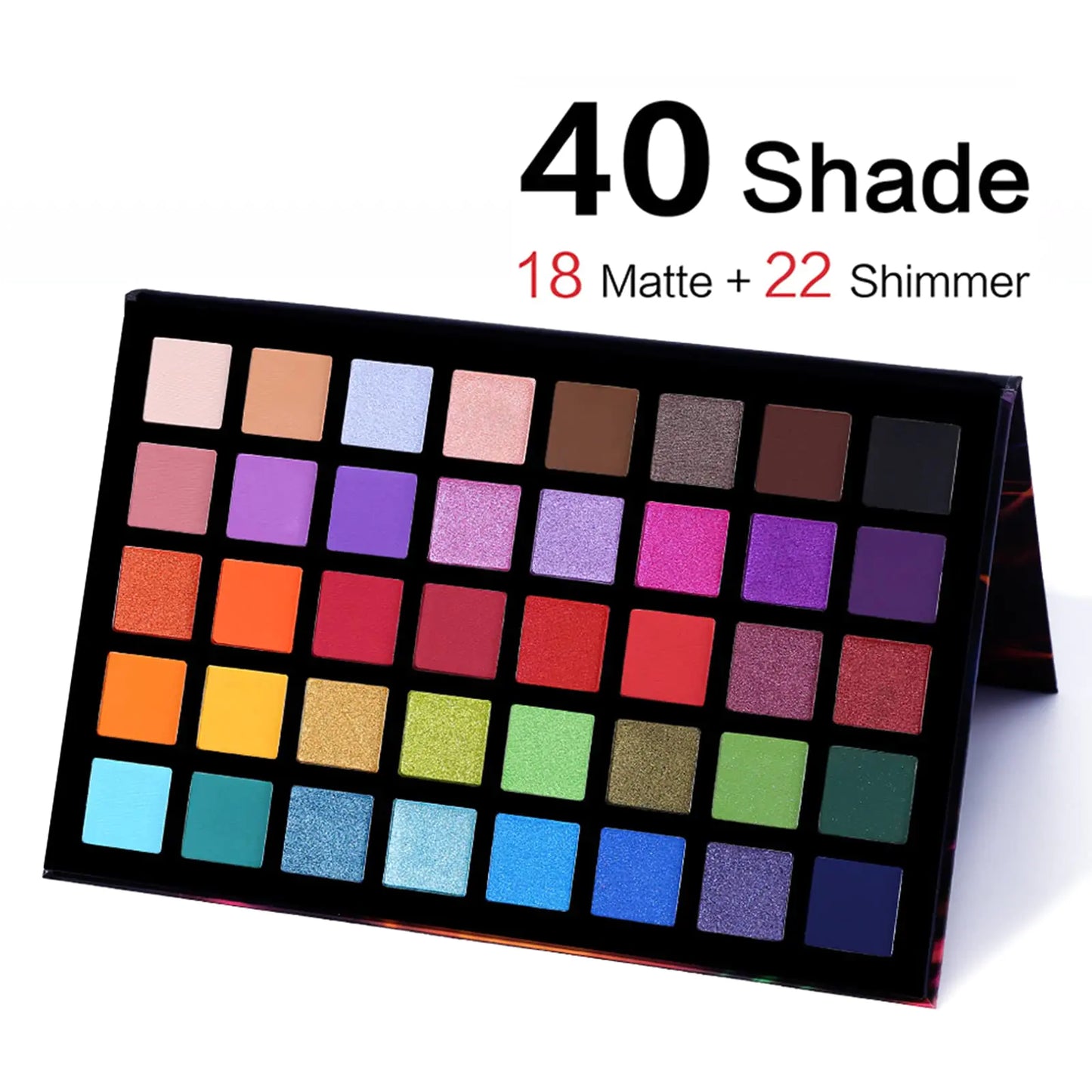 UCANBE Spotlight Eyeshadow Palette Professional 40 Color Eye Shadow Matt Shimmer Makeup Pall Høypigmentert fargerikt pulver Langvarig vanntett øyenskyggepalett A