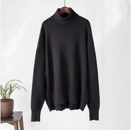 Women's Solid Color Turtleneck Sweater