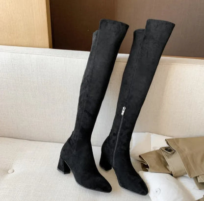 Women's Fleece Over-the-Knee Boots