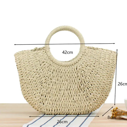 HejK.com Handmade Straw Quality Bag