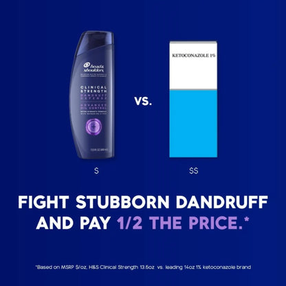 Head & Shoulders Clinical Dandruff Shampoo Twin Pack, Advanced Oil & Flake Control, Selenium Sulfide for Seborrheic Dermatitis Relief, Prescription Strength Scalp Care, Refreshing Citrus, 13.5 Oz Each Advanced Oil Control – Refreshing Citrus