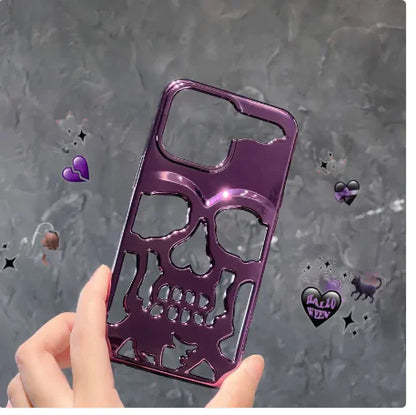 Funda de teléfono con calavera 3D para iPhone