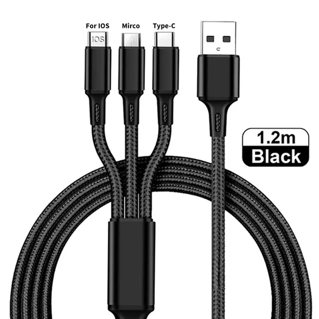 3 In 1 Fast Charging Cable Cord